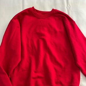 Red Crew Neck Sweater In Size S
